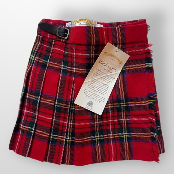 Authentic Girl’s Wool Plaid Scottish Tartan Kilt Size 2 - Picture 2 of 8